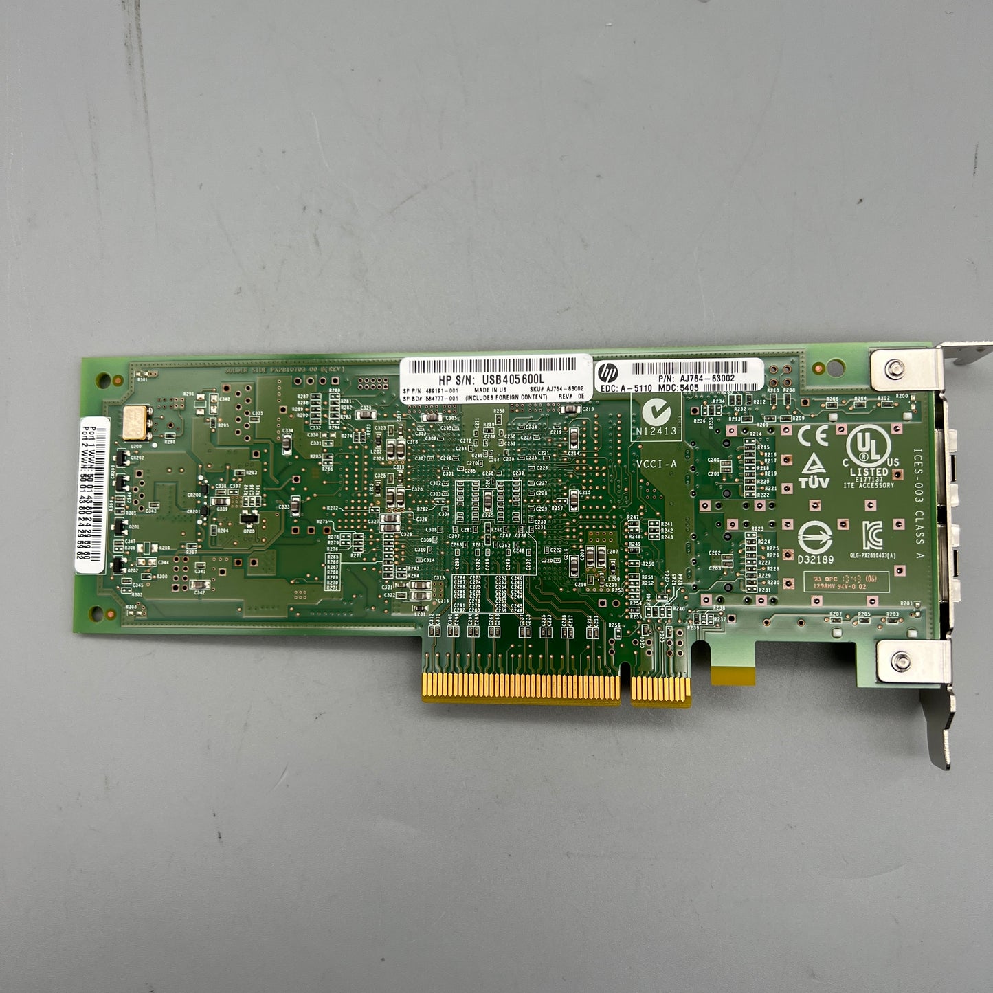 HPE 489191-001 StorageWorks 2-Port 82Q PCI-E 2.0 8Gb Fibre Channel HBA for G1-G7