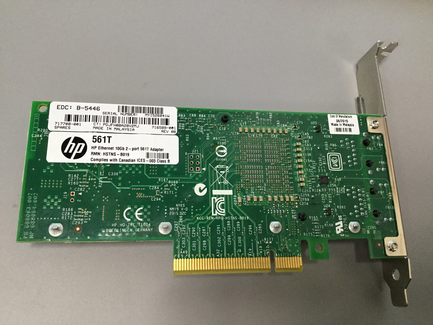 HP 717708-001 Ethernet 10Gb G2x8 2P 561T network adapter - open box