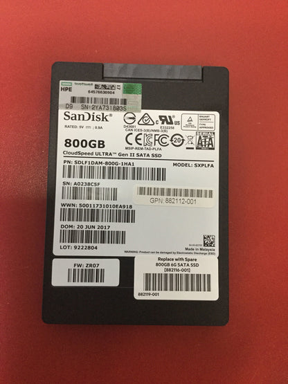 882116-001 - HP 800GB SATA 2.5-inch Solid State Drive