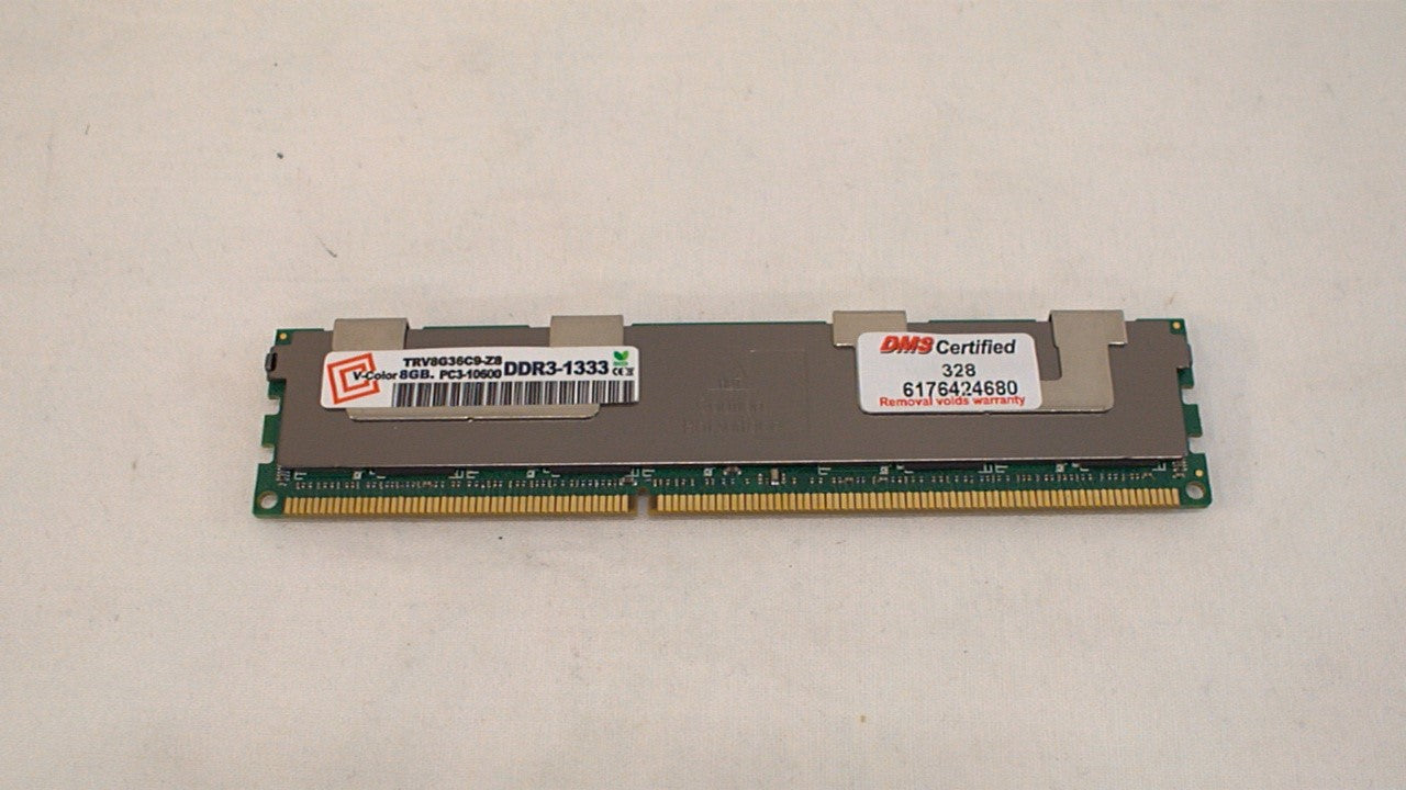 TRV8G36C9-Z8 V-Color 8GB PC3-10600 DDR3-1333MHz ECC Registered  Memory Used