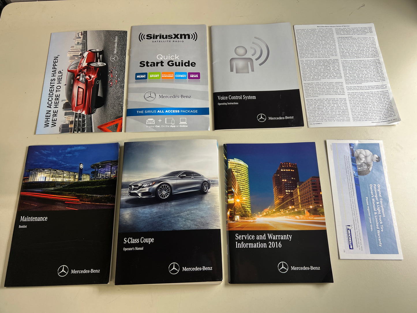 Genuine 2016 Mercedes-Benz S-Class Coupe Operator's Manual with OEM leather case