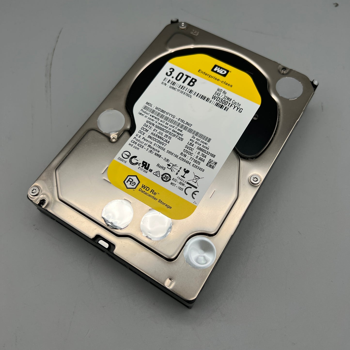 Western Digital Re Enterprise-Class 3.0TB SAS 32MB Cache hard drive Grade A