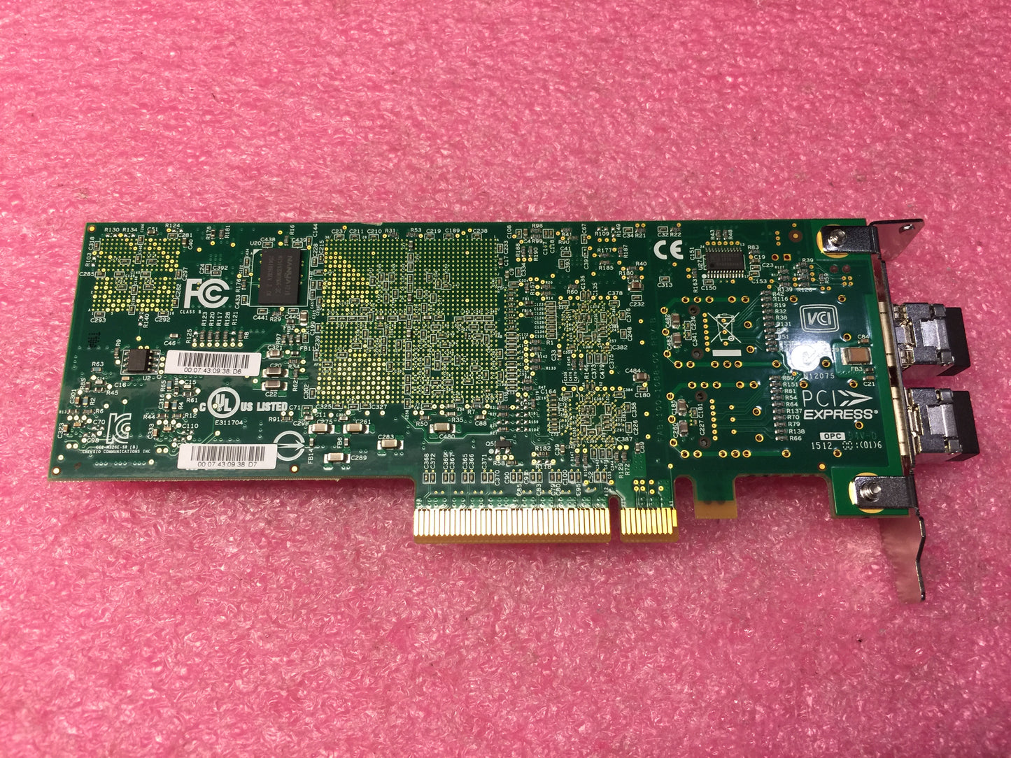 Chelsio CC2-N320E-SR Dual Port 10Gb PCIe x8 Ethernet Half Height Card Used