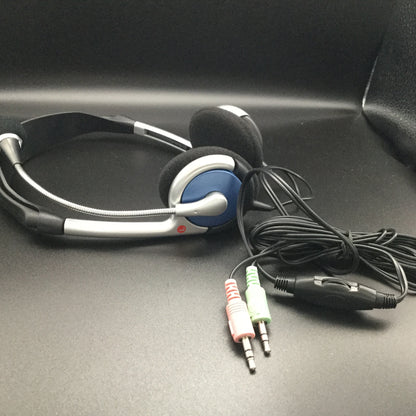 Headset COM Microfone Sivler/Blue
