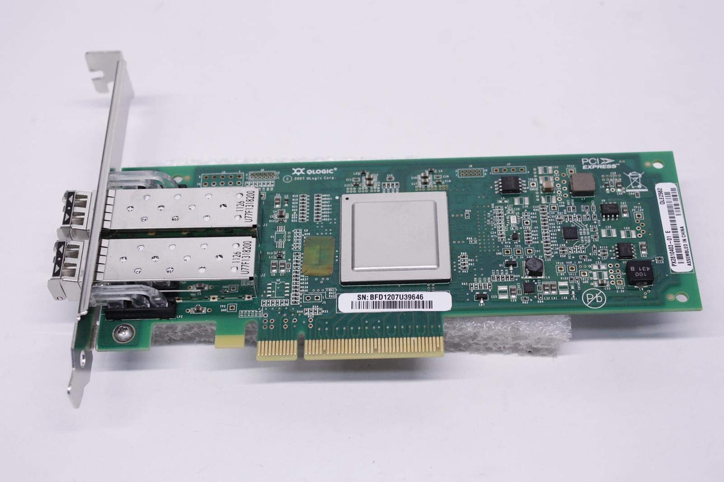 Qlogic QLE2562 8Gbp/s Dual Port Fibre Channel Adapter PX2810403-01 Used