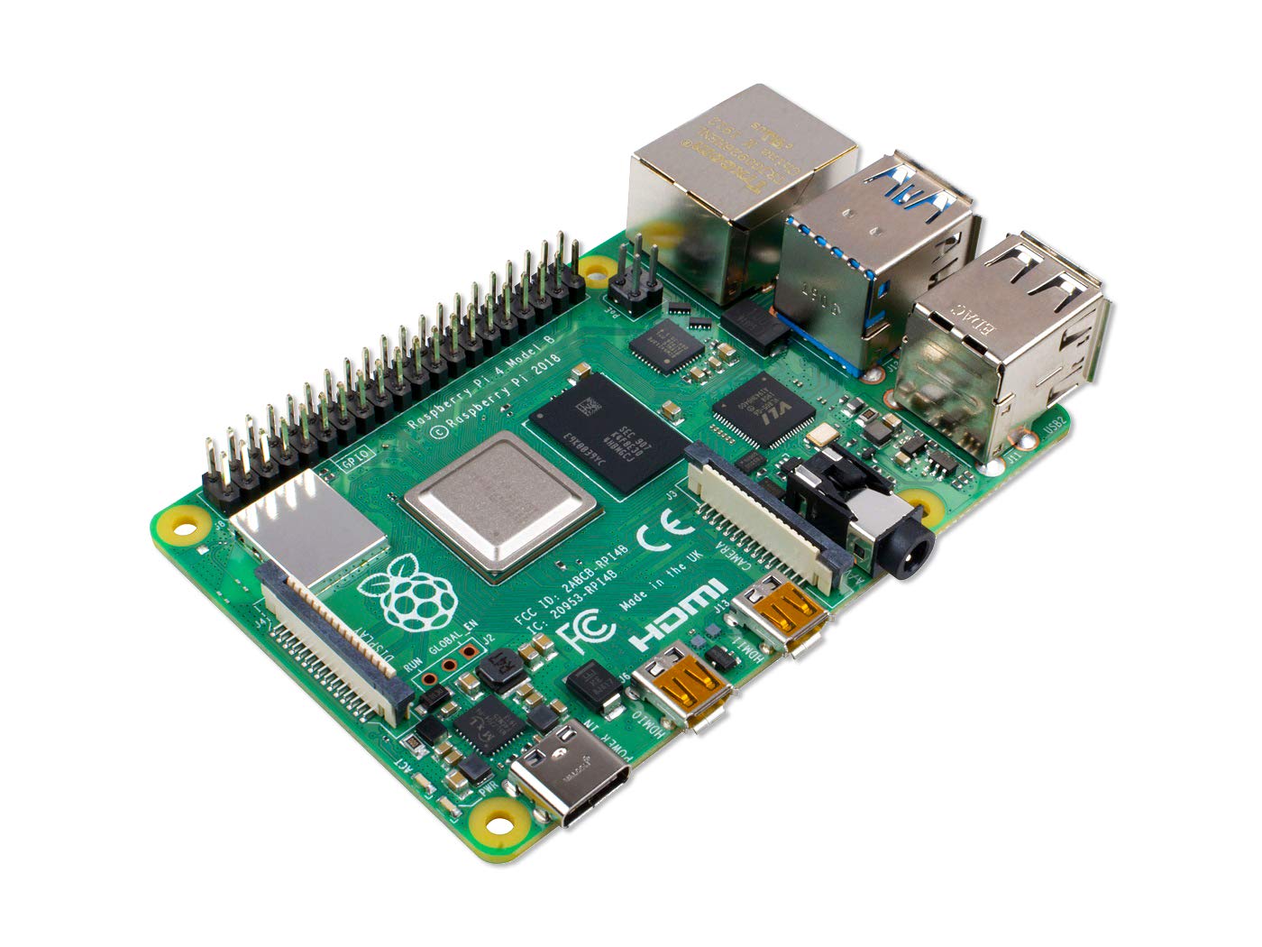 Raspberry Pi 4 Model B 2019 Quad Core 64 Bit WiFi Bluetooth (4GB)-open box