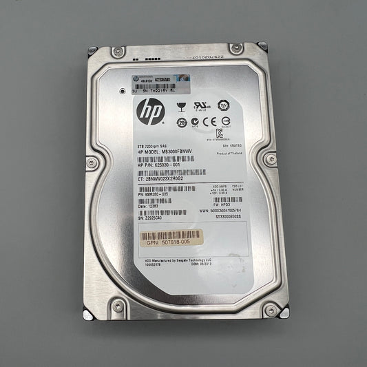 HP 3TB 7200rpm SAS P/N:625030-001 507618-005