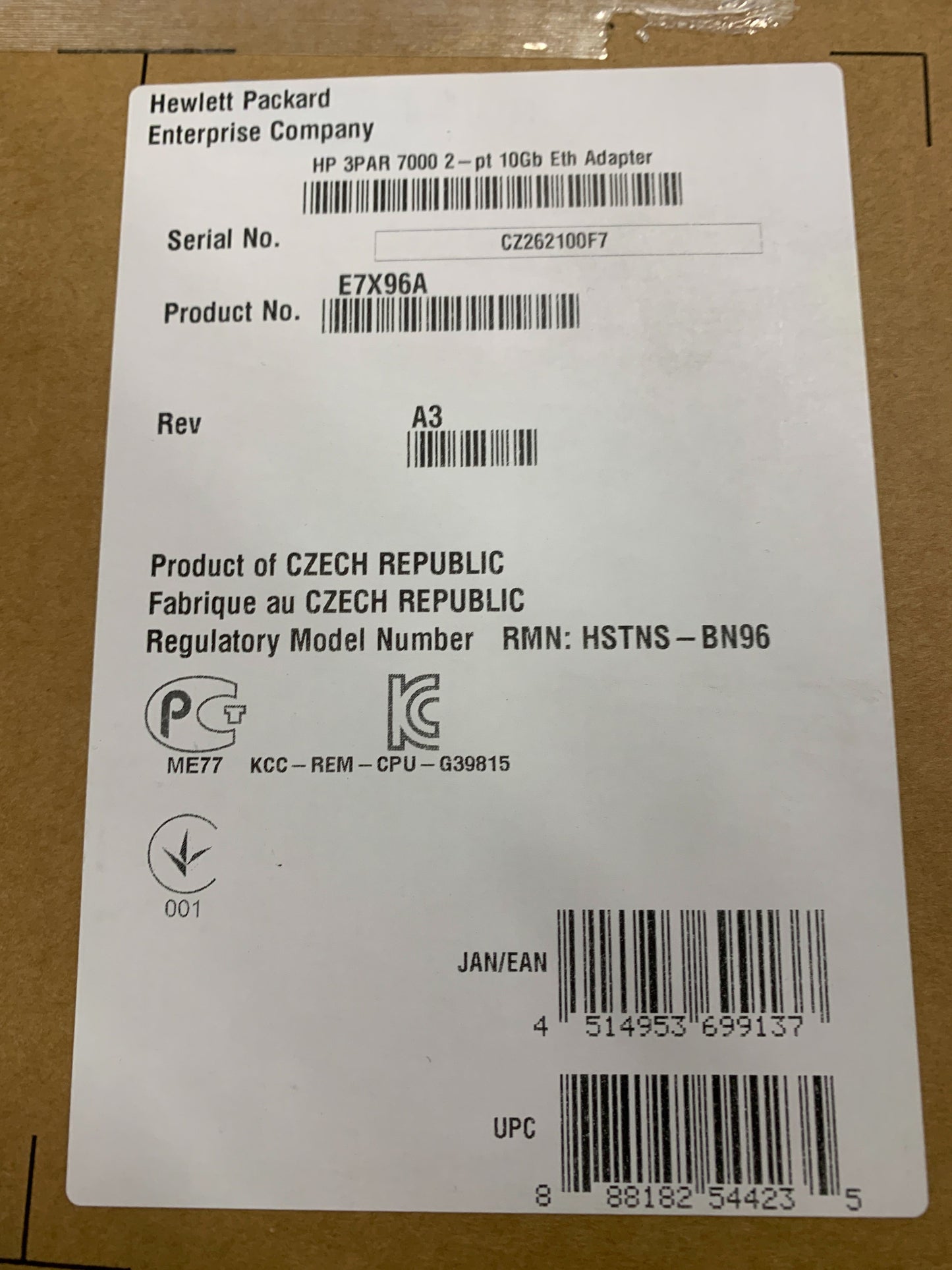 HP E7X96A HPE 7000 2-Port 10GB Card