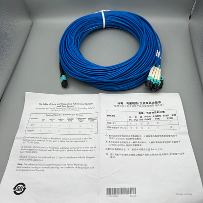 HPE Premier Flex MPO to 4xLC 50Meter Cable Q1H69A Q1H69-63001 873188-001 New