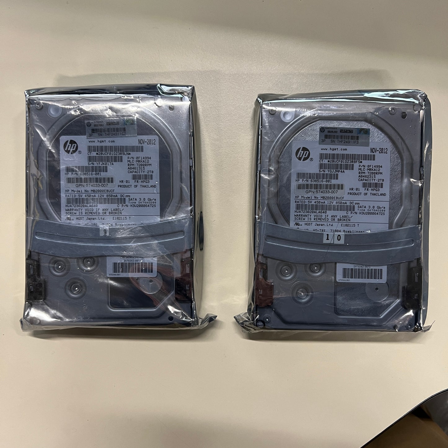 HP 574033-007 2TB 7200RPM 3.5INCH SATA-II MIDLINE with quick release tray MB2000EBUCF