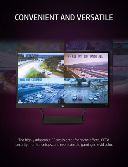 HP Pavilion 22cwa 21.5-Inch Full HD 1080p IPS LED Monitor, Tilt, VGA and HDMI (T4Q59AA) - Black used, Grade A