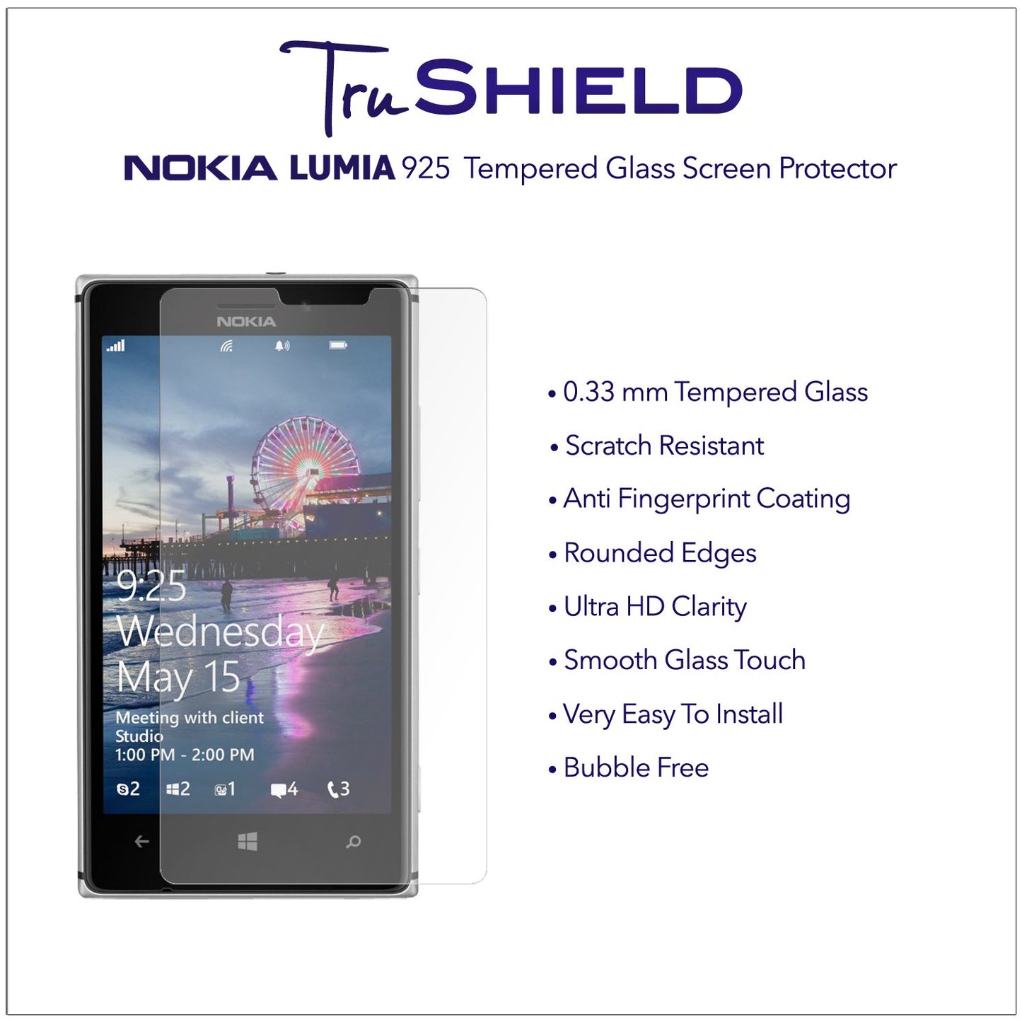 Nokia Lumia 925 Screen Protector - Tempered Glass