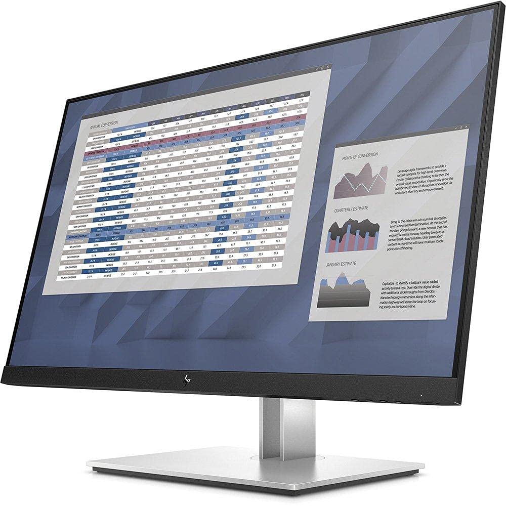 HP EliteDisplay E27 G4 27 Inch IPS LED Backlit Monitor, FHD 1920 x 1080, Blue Light Filter, HDMI, VGA, DisplayPort OPEN BOX