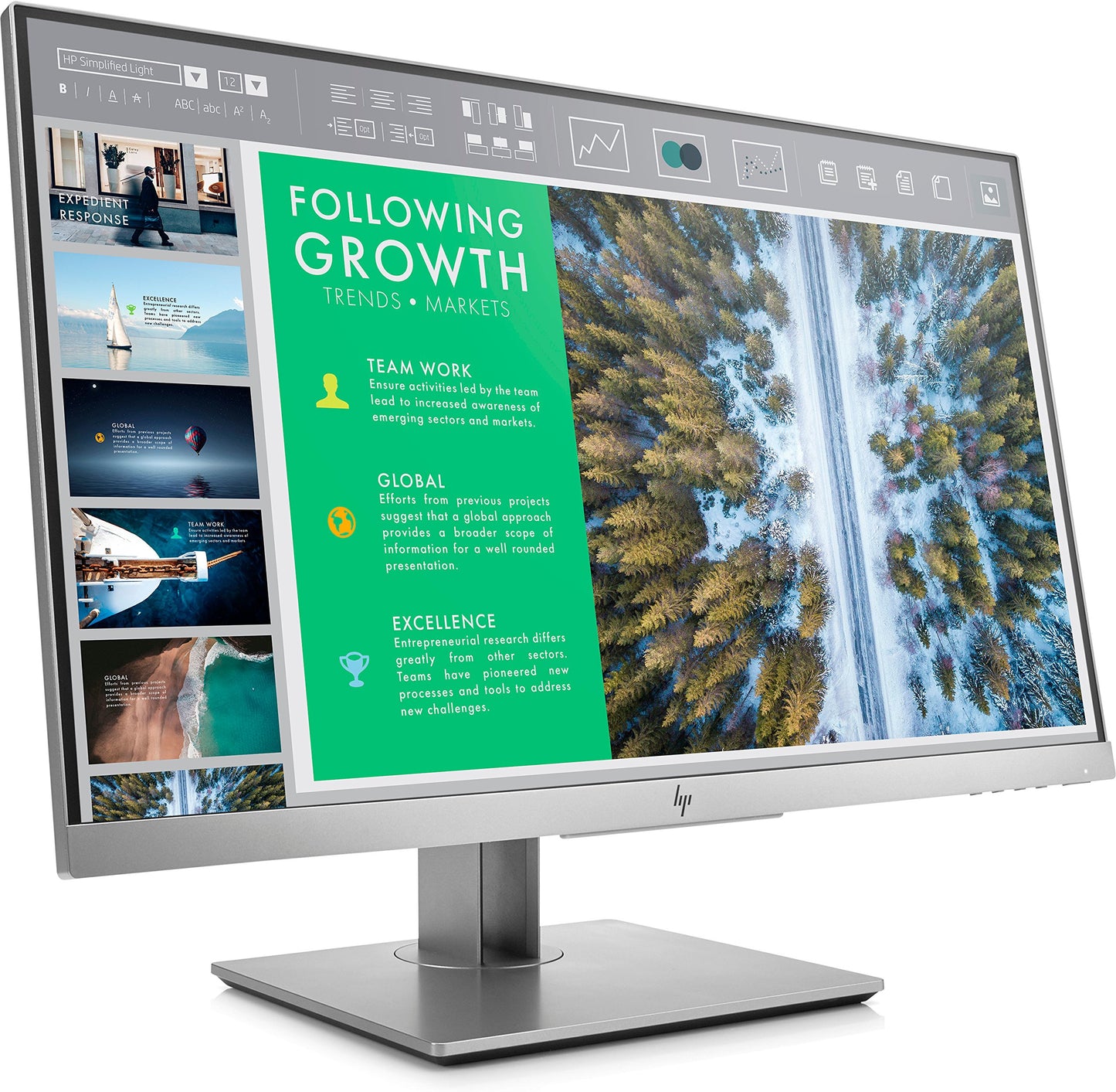 HP EliteDisplay E243 23.8-Inch Screen LED-Lit Monitor Silver USED GRADE A
