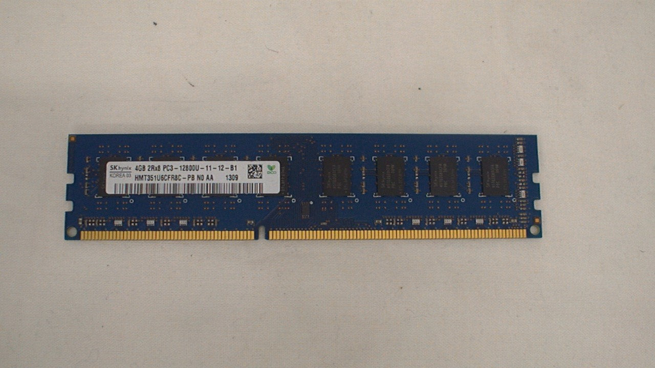 Hynix 4GB PC3-12800 DDR3-  CL11 240-Pin DESKTOP DIMM HMT351U6CFR8C-PB Used