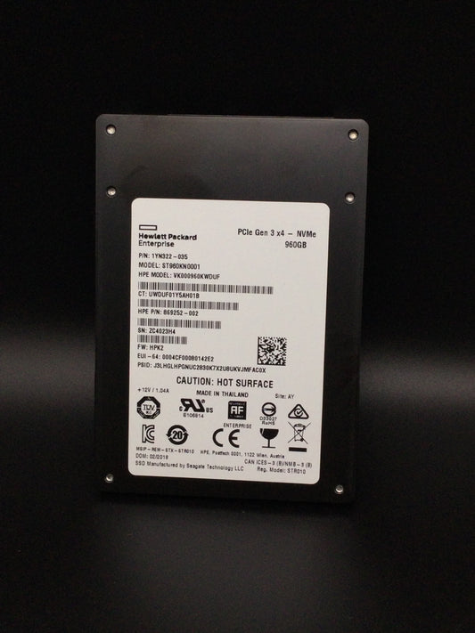 HP 869252-002  ST960KN0001  2.5" 960GB SSD NAND Flash PCIe Express NVMe
