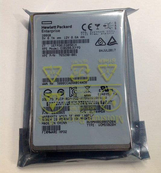 New HP 765290-001 200GB Internal SSD EO0200JEFPD