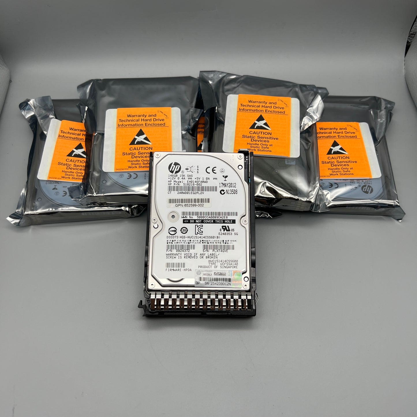 HP 146GB 15K SAS 2.5in with tray HOT pluggable 652599-002 518216-002 653950