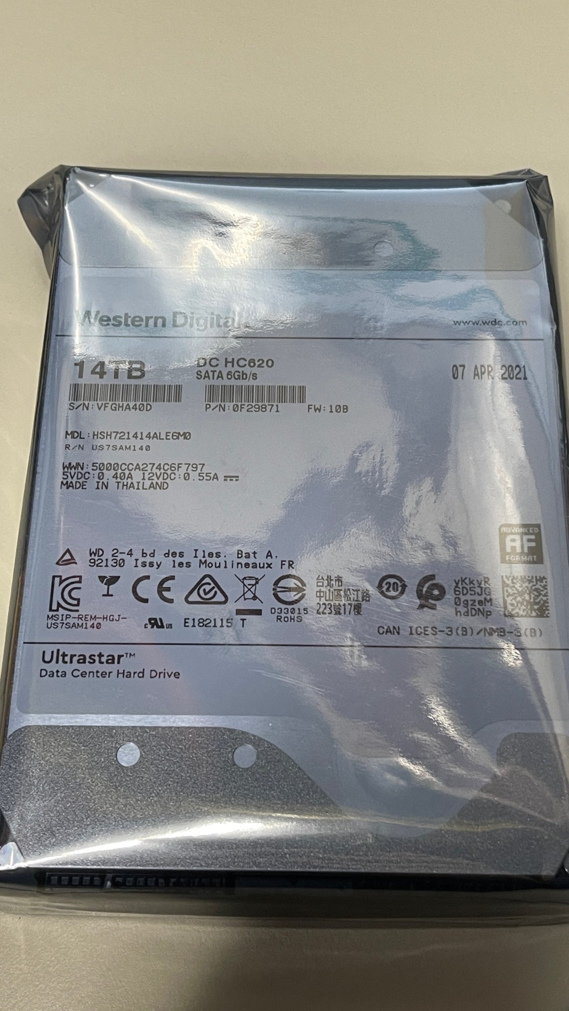 WD HGST 14TB DC HC620 Hs14 Ultrastar "Host-Managed SMR" HDD SATA 6Gbps 512M 3.5" Not a PC drive