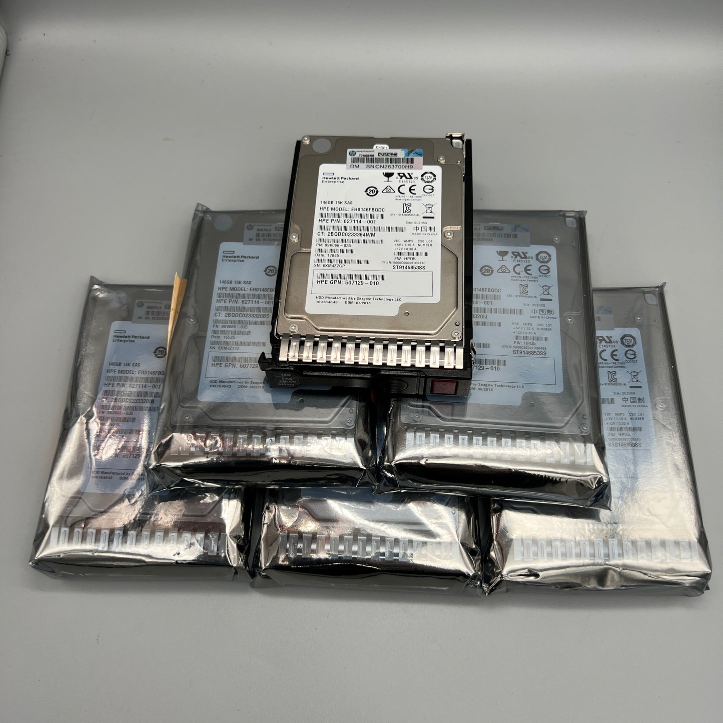 HPE 2.5" 146GB SFF 6G SAS 15K SAS (6Gb/s) 507129-010 627114-001 EH0146FBQDC