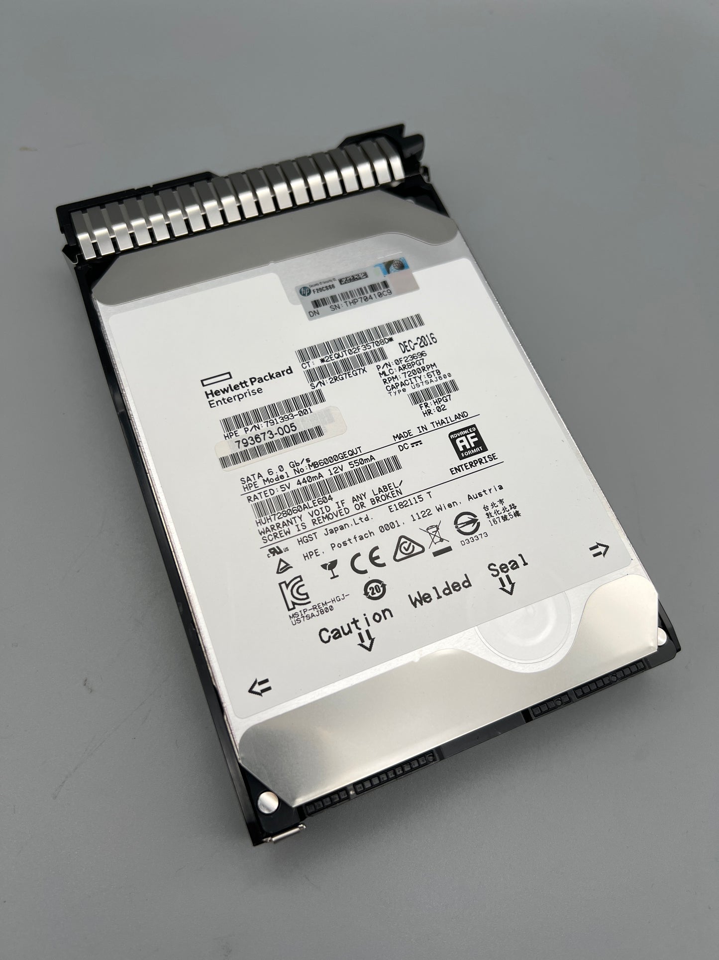 793673-005 HPE 6TB SATA 6G 7.2K LFF SC He 512e HDD