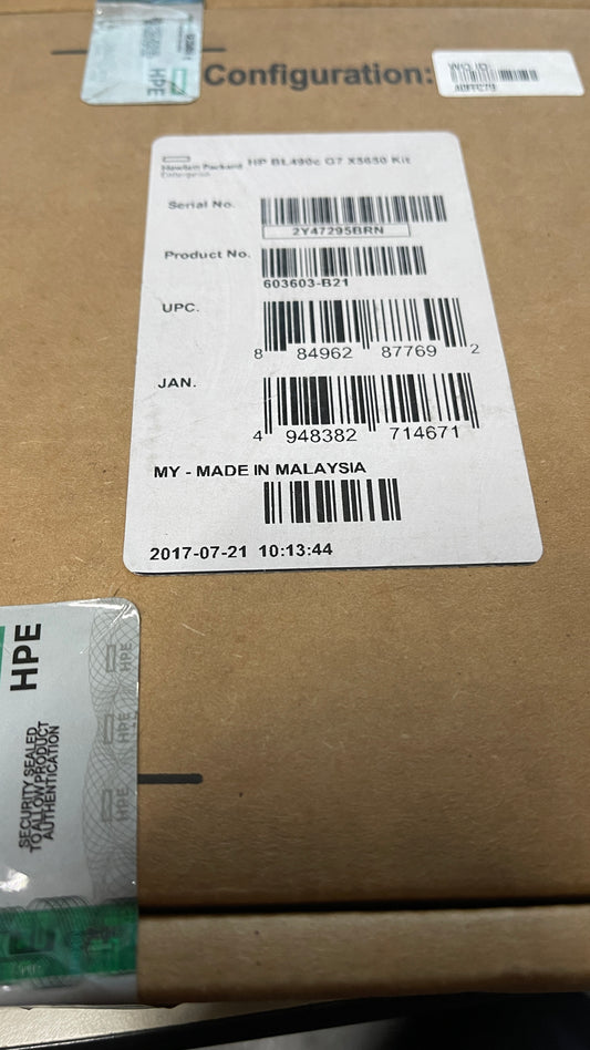 HP 603603-B21 BL490C G7 X5650 2.66G Kit
