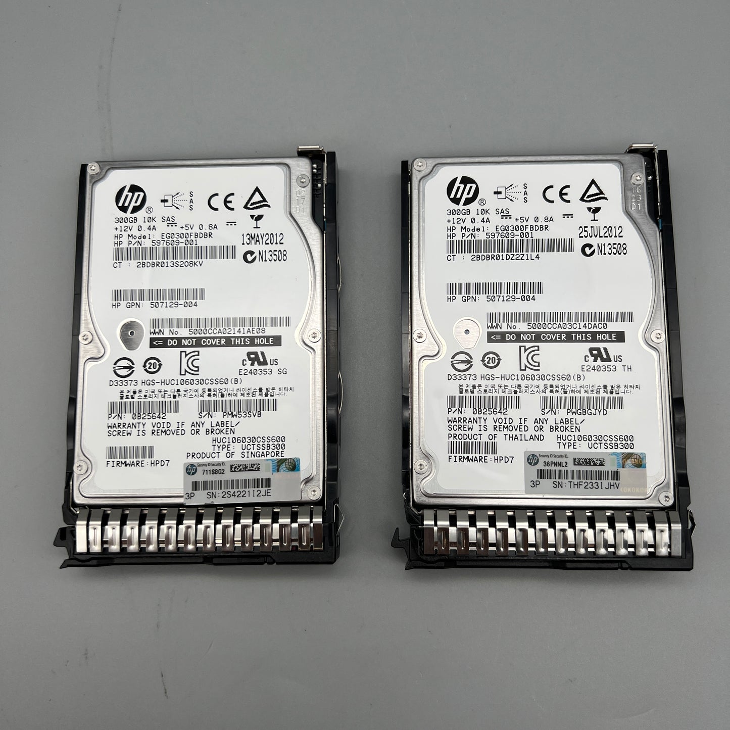 HP 300GB 10K SAS HDD with tray HOT-pluggable 597609-001 507129-004 653955