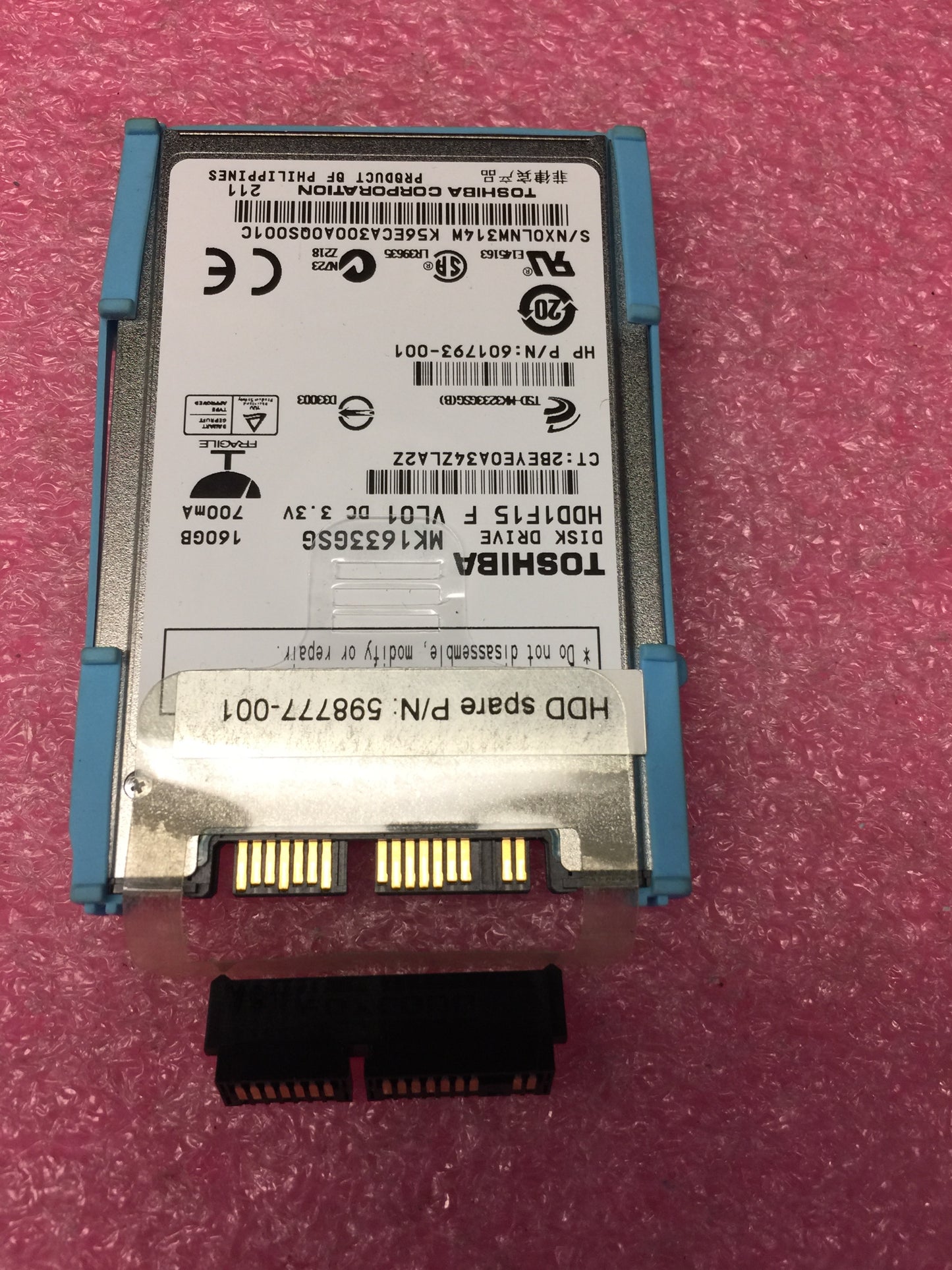 HP 601793-001 598777-001 Toshiba 160GB HDD MK1633GSG-SATA 1.8" 5400RPM Used