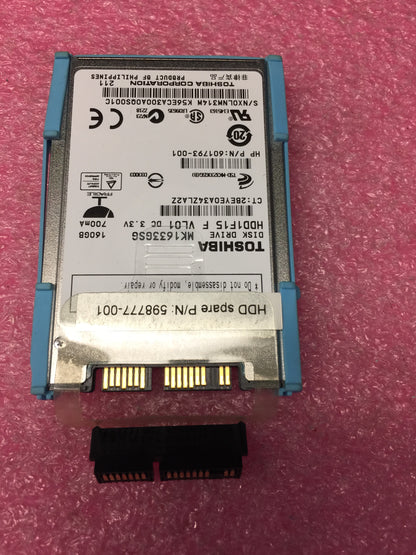 HP 601793-001 598777-001 Toshiba 160GB HDD MK1633GSG-SATA 1.8" 5400RPM Used