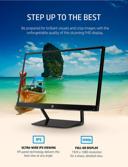 HP Pavilion 22cwa 21.5-Inch Full HD 1080p IPS LED Monitor, Tilt, VGA and HDMI (T4Q59AA) - Black used, Grade A