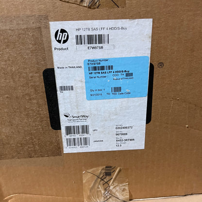 HP E7W97SB SmartBuy 12TB(4 x 3TB) SAS 6G Dual Port Hot Swap 3.5" HDD (Pack of 4)