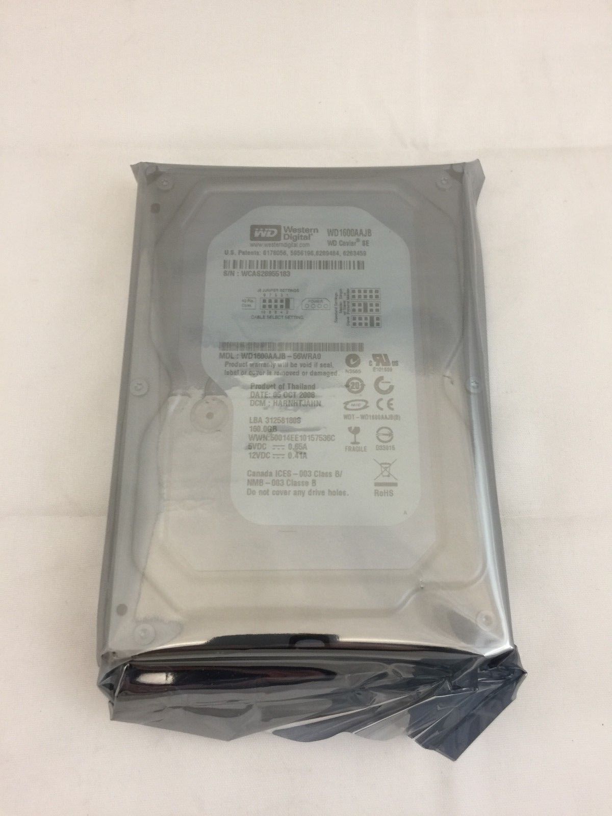 WD Caviar SE 160 GB WD1600AAJB-56WRA0 PATA IDE EIDE Hard Drive used