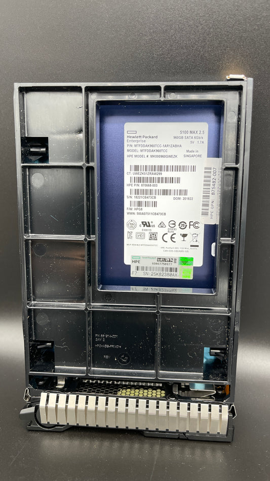 870668-003 HP G8-G10 960-GB 3.5 SATA 6G MU SSD