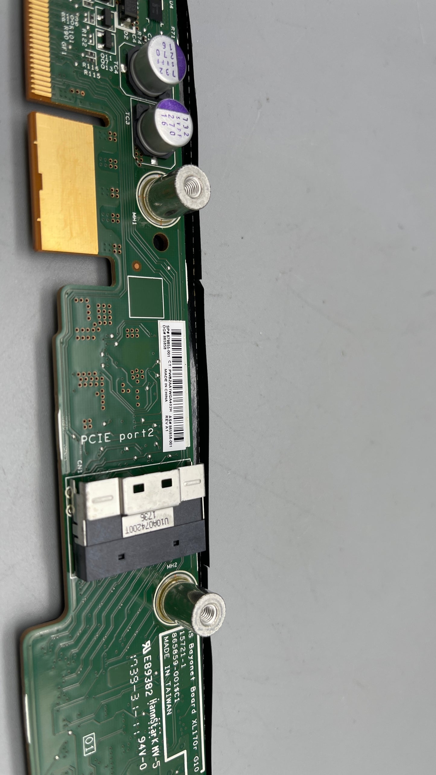 HP 1U HS BAYONET BOARD (879855-001) 874829-001 - AS#865858-001
