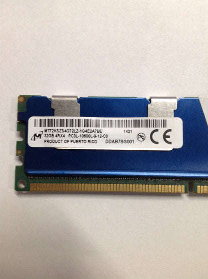 MT72KSZS4G72LZ-1G4E2A7BE 32GB 4RX4 PC3L-10600L DDR3-1333 Sever Memory Module