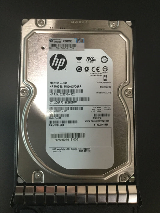 508010-001 HP 2-TB 6G 7.2K 3.5 DP SAS HDD