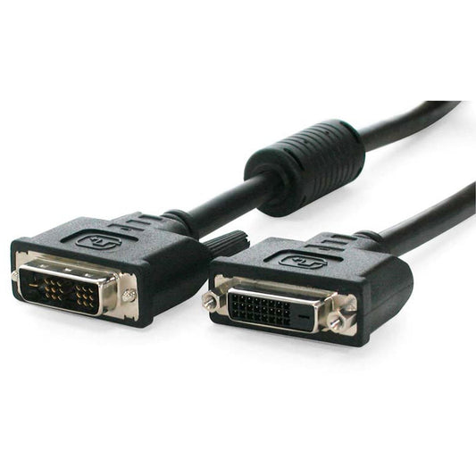 StarTech.com DVI Extension Cable - 10 ft - Single Link - Male to Female Cable - 1920x1200 - DVI-D Cable - Computer Monitor Cable - DVI Cord (DVIDSMF10),Black