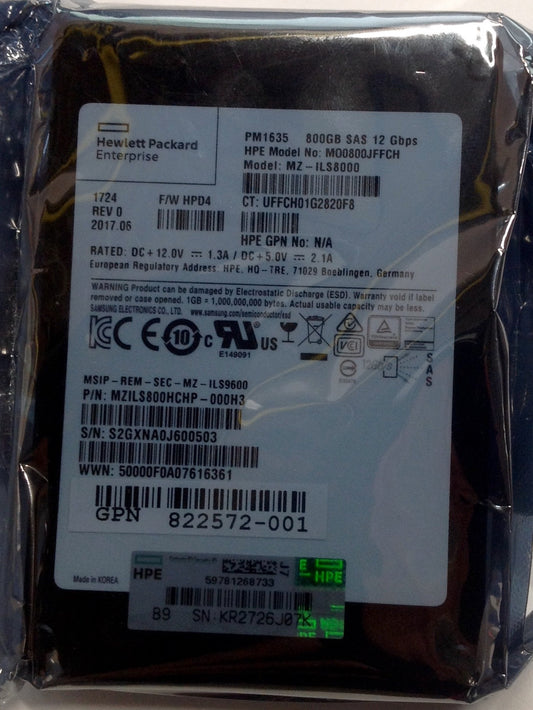 HE MSA MO0800JFFCH 800GB 2.5inch SAS-12Gbps Mixed Use SSD