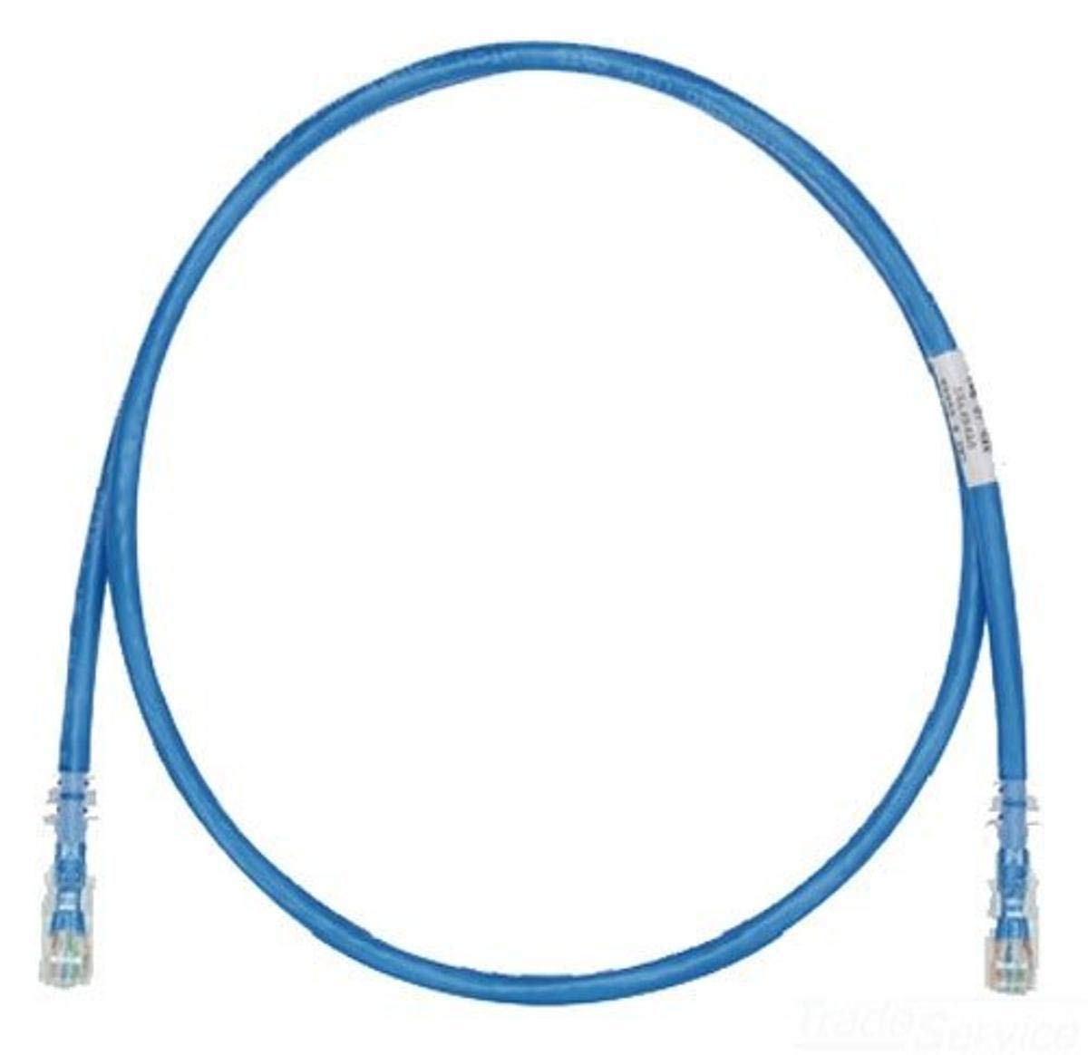 Panduit UTPSP14BUY Category-6 8-Conductor Strain Relief Clear Boot Patch Cord, 14-Feet, Blue