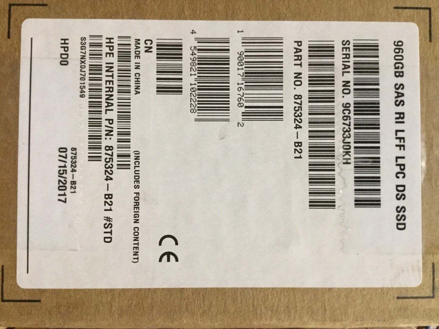 HP 960 SAS RI LFF LPC DS SSD