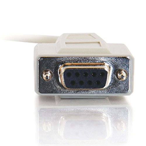 C2G 03045 DB9 F/F Serial RS232 Null Modem Cable, Beige (10 Feet, 3.04 Meters)