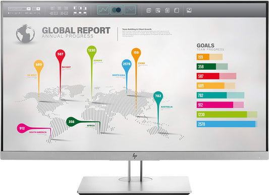 HP EliteDisplay 27-Inch E273Q Screen LED-Lit Monitor Black/Silver Used, Grade A