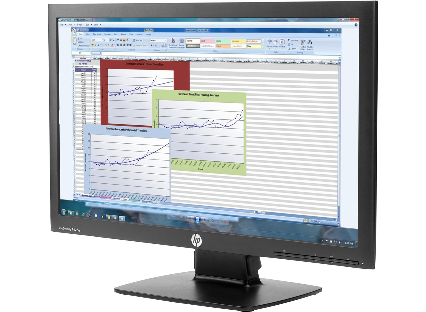 HP Pro Display K7X30A8#ABA 21.5-Inch Screen LED-Lit Monitor - Grade A