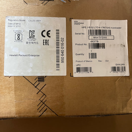 AK377B - HPE StoreEver 1/8 G2 LTO-4 Ultrium 1760 SAS Tape Autoloader (AK377B)