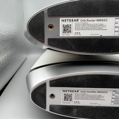 NETGEAR Orbi RBK852 Whole Home Tri-band Mesh WiFi 6 System(RBR850+RBS850) Used