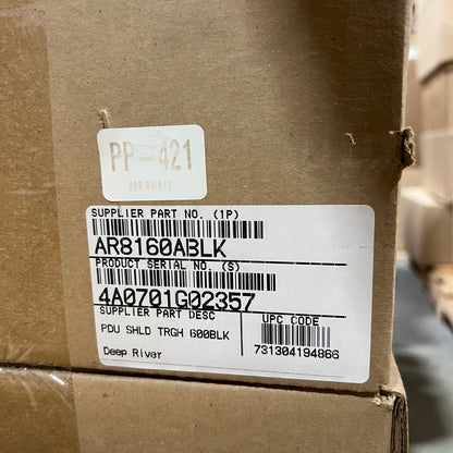 APC AR8160ABLK Cable Management, Power Cable Trough, 600mm wide, black