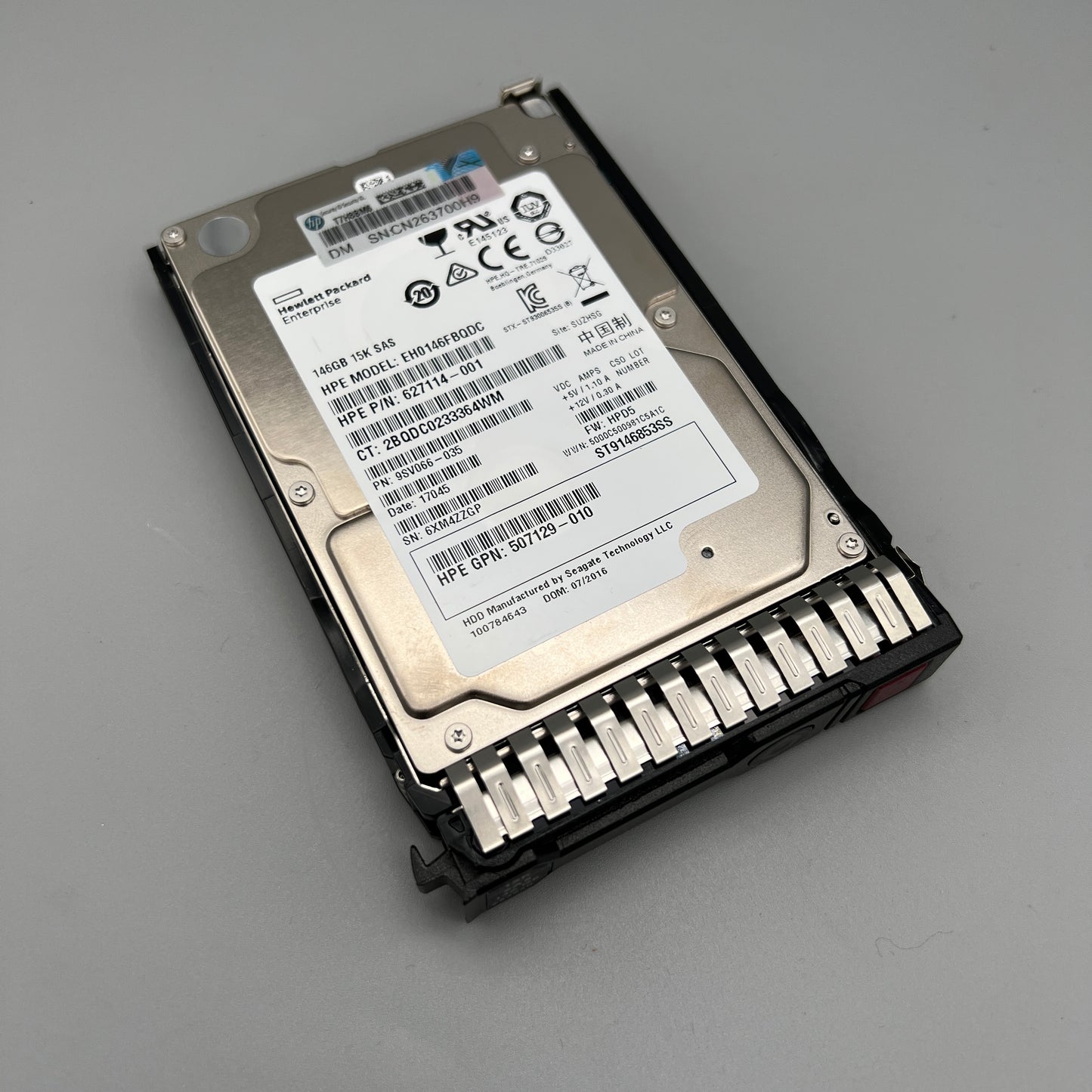 HPE 2.5" 146GB SFF 6G SAS 15K SAS (6Gb/s) 507129-010 627114-001 EH0146FBQDC