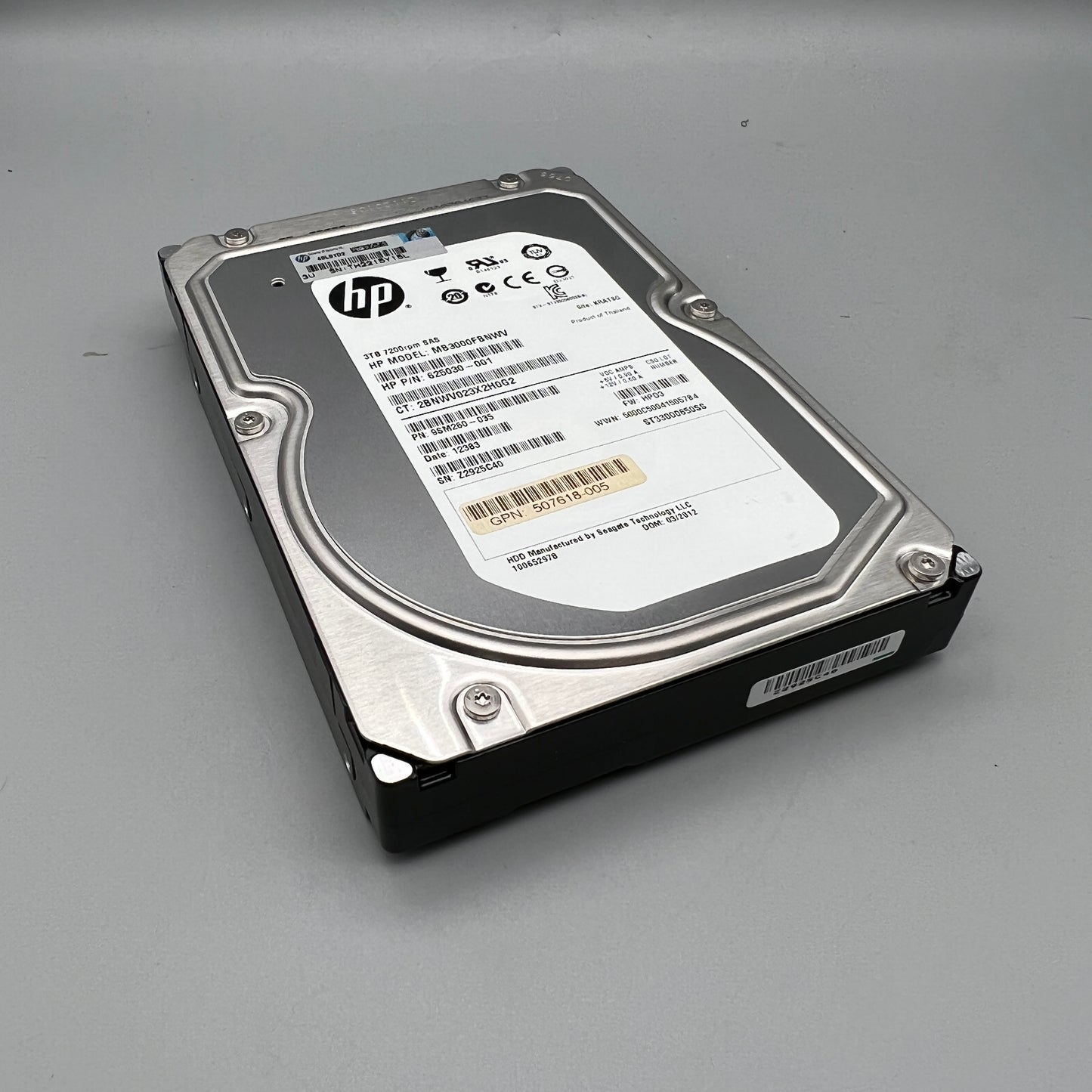HP 3TB 7200rpm SAS P/N:625030-001 507618-005