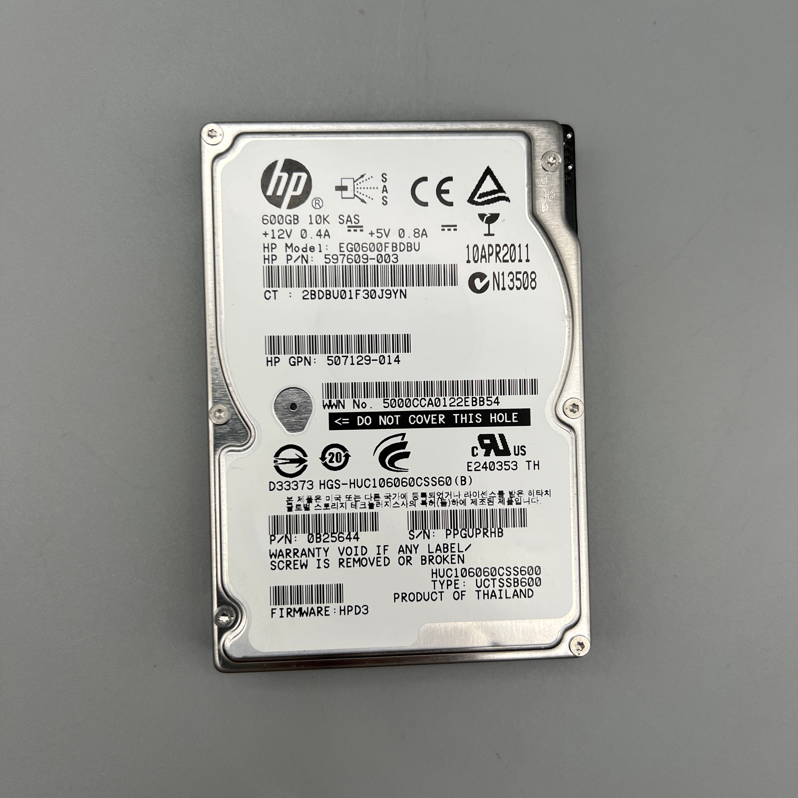 Genuine HP 600GB 10K SAS 2.5