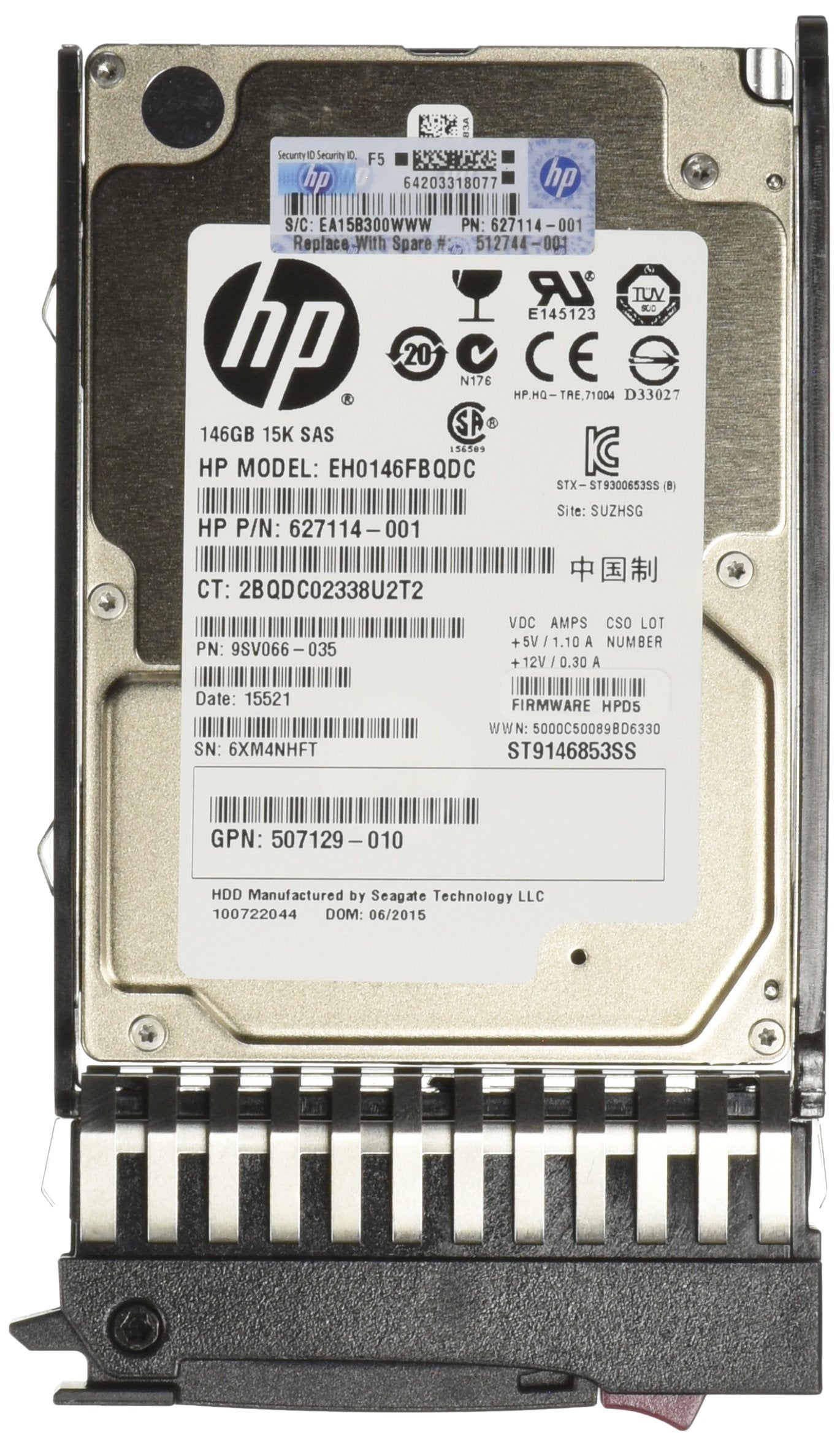 HP 146-GB 6G 15K 2.5 DP SAS HDD 146 SAS 16 MB Cache 2.5-Inch Internal Bare or OEM Drives 512744-001